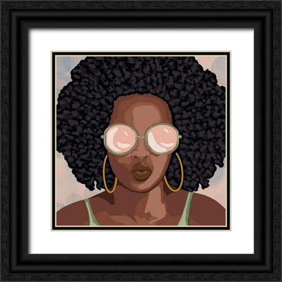 Prime, Marcus 20x20 Black Ornate Wood Framed with Double Matting Museum Art Print Titled - Beautiful Smooch 1