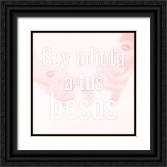 Prime, Marcus 20x20 Black Ornate Wood Framed with Double Matting Museum Art Print Titled - Besos Adictivo
