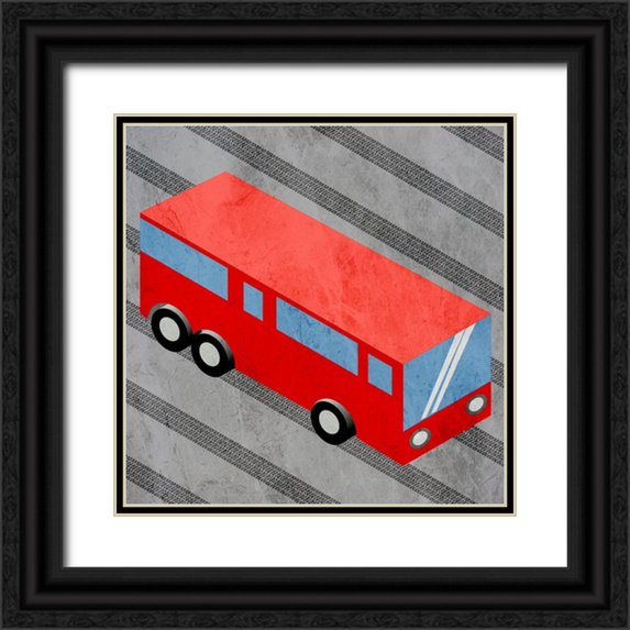 Prime, Marcus 20x20 Black Ornate Wood Framed with Double Matting Museum Art Print Titled - Moving Traffic 1