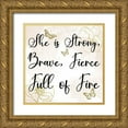 thumbnail image 1 of Prime, Marcus 20x20 Gold Ornate Wood Framed with Double Matting Museum Art Print Titled - Fierce Woman, 1 of 4