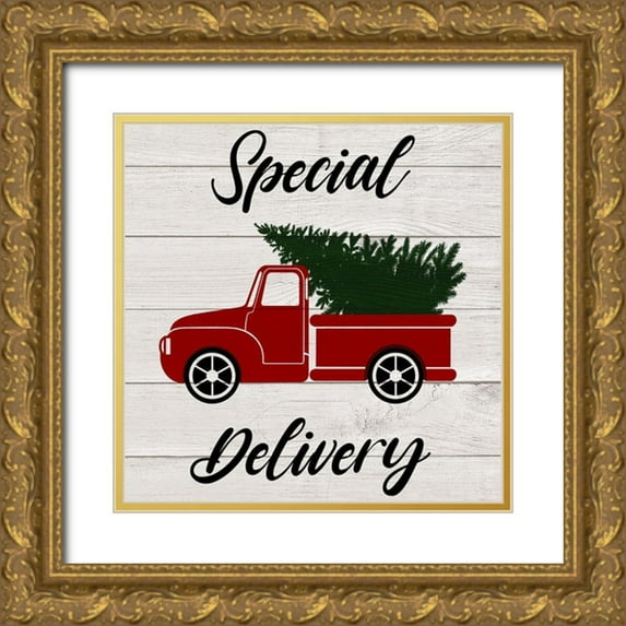 Prime, Marcus 20x20 Gold Ornate Wood Framed with Double Matting Museum Art Print Titled - Special Delivery Classic
