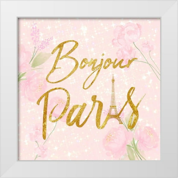 Prime, Marcus 20x20 White Modern Wood Framed Museum Art Print Titled - Bonjour Paris