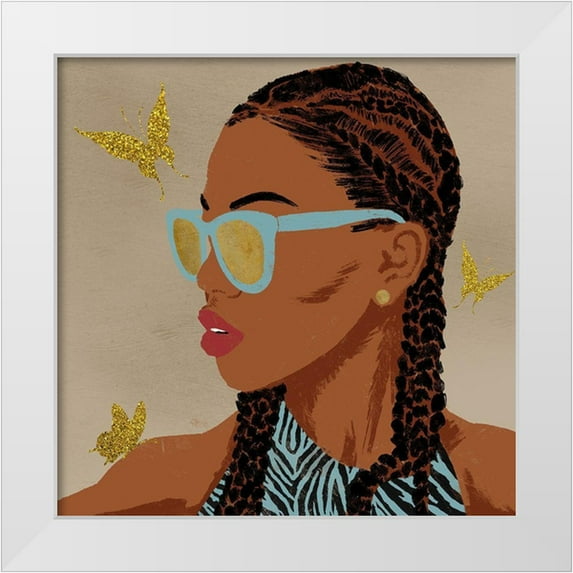 Prime, Marcus 20x20 White Modern Wood Framed Museum Art Print Titled - Fierce And Elegant 2