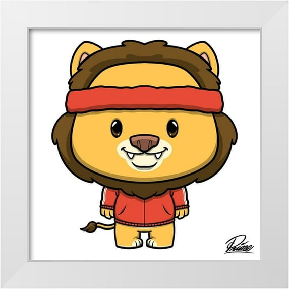 Prime, Marcus 20x20 White Modern Wood Framed Museum Art Print Titled - Lucas Lion