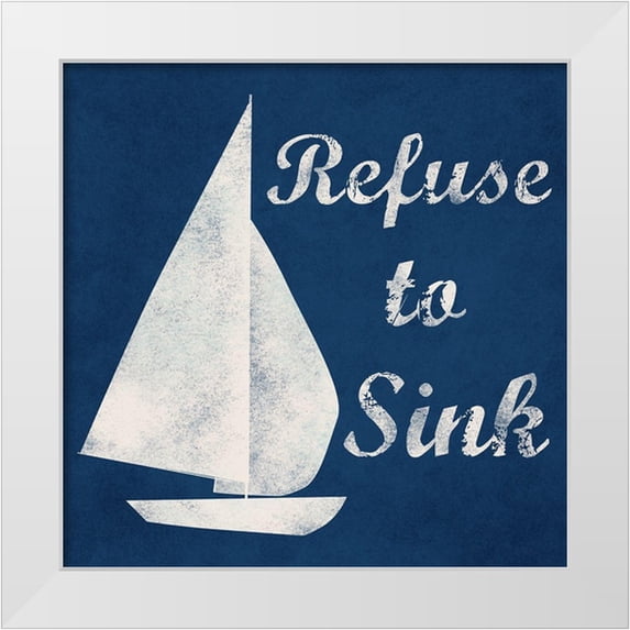Prime, Marcus 20x20 White Modern Wood Framed Museum Art Print Titled - Refuse To Sink