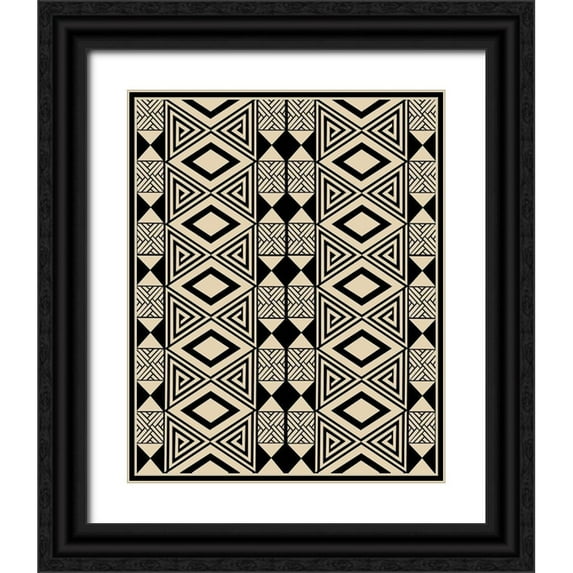 Prime, Marcus 20x24 Black Ornate Wood Framed with Double Matting Museum Art Print Titled - Bogolan Relaxation 2