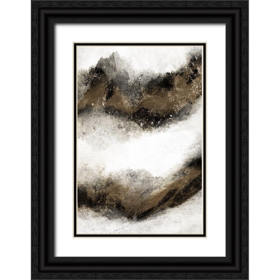 Prime, Marcus 23x32 Black Ornate Wood Framed with Double Matting Museum Art Print Titled - Rocking Waves 2
