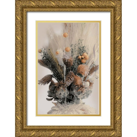 Prime, Marcus 23x32 Gold Ornate Wood Framed with Double Matting Museum Art Print Titled - Autumn Bouquet 1