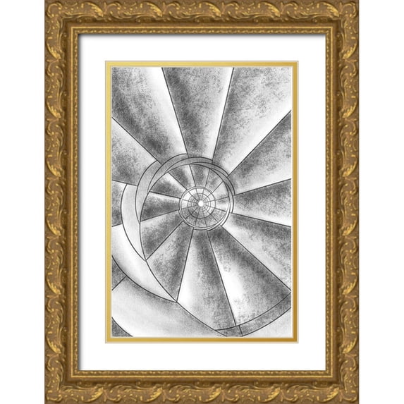 Prime, Marcus 23x32 Gold Ornate Wood Framed with Double Matting Museum Art Print Titled - Stairway To Heaven