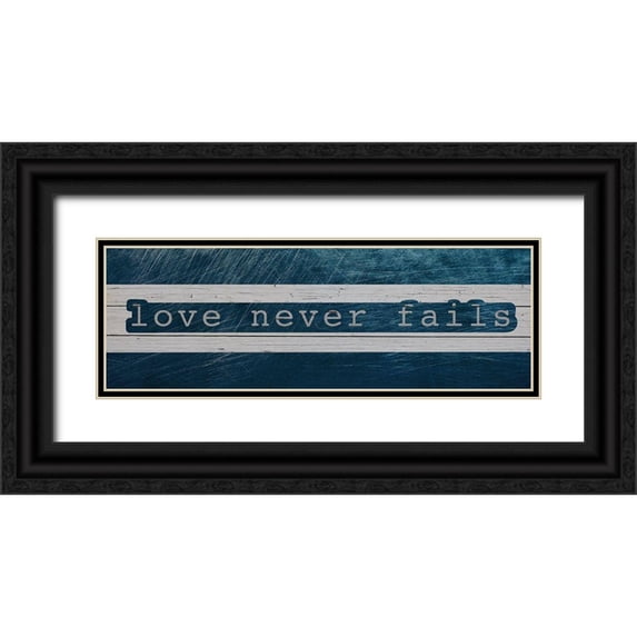 Prime, Marcus 24x11 Black Ornate Wood Framed with Double Matting Museum Art Print Titled - Never Fails