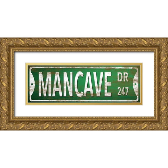 Prime, Marcus 24x11 Gold Ornate Wood Framed with Double Matting Museum Art Print Titled - Mancave Drive