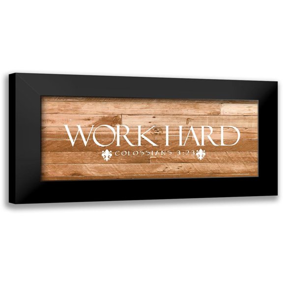 Prime, Marcus 24x12 Black Modern Framed Museum Art Print Titled - Work Hard