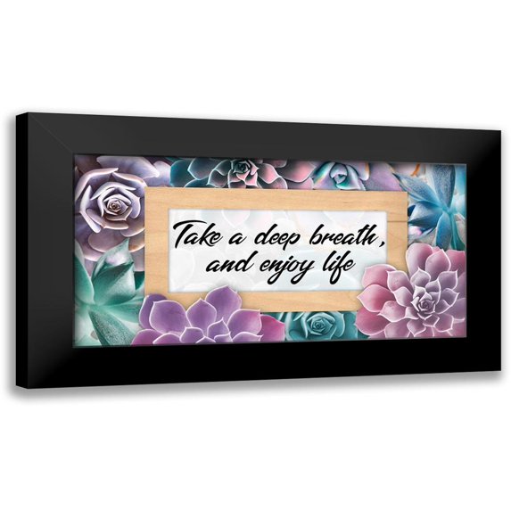 Prime, Marcus 24x14 Black Modern Framed Museum Art Print Titled - Deep Breaths 1