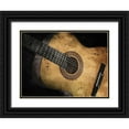 thumbnail image 1 of Prime, Marcus 24x19 Black Ornate Wood Framed with Double Matting Museum Art Print Titled - Acoustic Guitar, 1 of 4