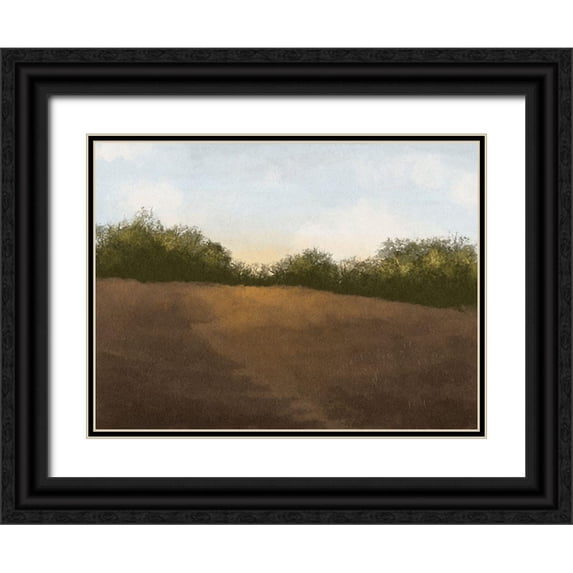 Prime, Marcus 24x19 Black Ornate Wood Framed with Double Matting Museum Art Print Titled - Solitude Walk