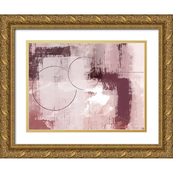 Prime, Marcus 24x19 Gold Ornate Wood Framed with Double Matting Museum Art Print Titled - Distressed Blush 2