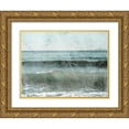 thumbnail image 1 of Prime, Marcus 24x19 Gold Ornate Wood Framed with Double Matting Museum Art Print Titled - Distressed Ocean 1, 1 of 4