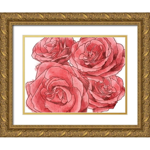 Prime, Marcus 24x19 Gold Ornate Wood Framed with Double Matting Museum Art Print Titled - Peaceful Scents 1