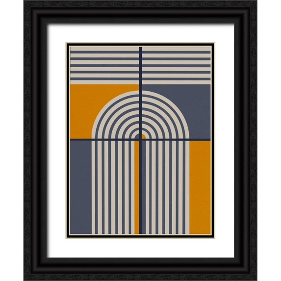 Prime, Marcus 25x32 Black Ornate Wood Framed with Double Matting Museum Art Print Titled - Northwest Structure 2