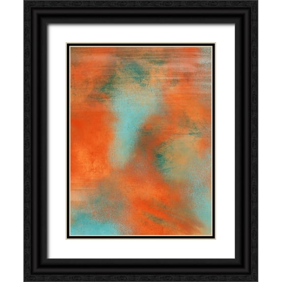 Prime, Marcus 25x32 Black Ornate Wood Framed with Double Matting Museum Art Print Titled - Orange Creamcicle 2