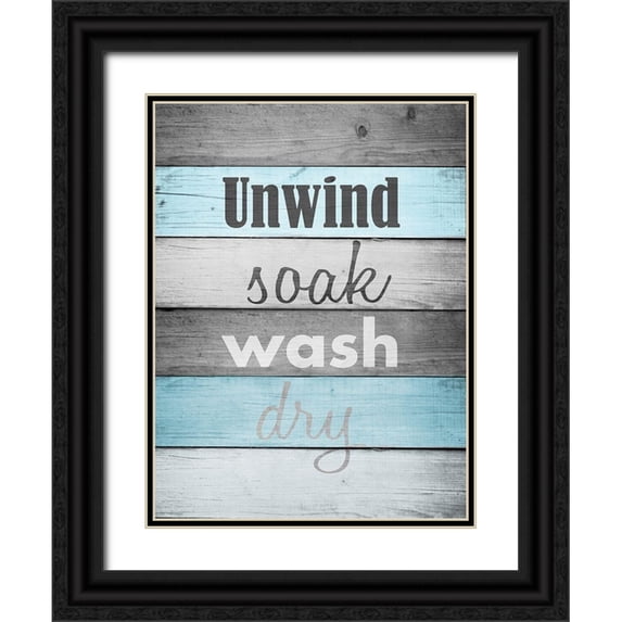 Prime, Marcus 25x32 Black Ornate Wood Framed with Double Matting Museum Art Print Titled - Tub Time 2