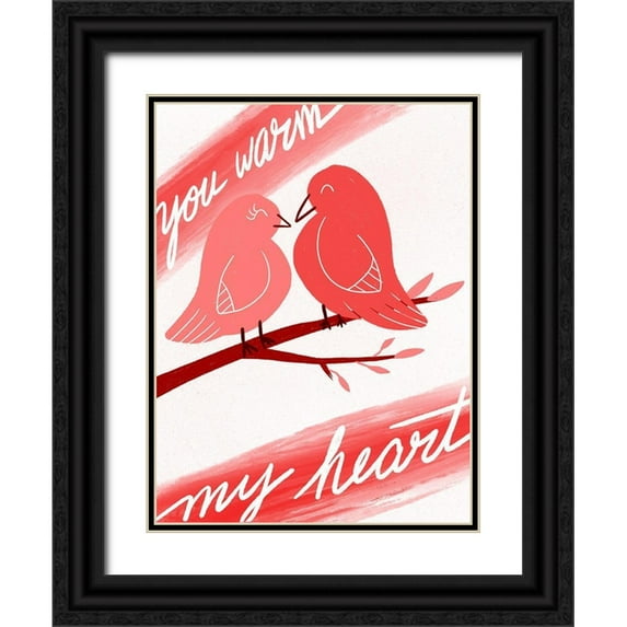 Prime, Marcus 25x32 Black Ornate Wood Framed with Double Matting Museum Art Print Titled - Warm Heart 1