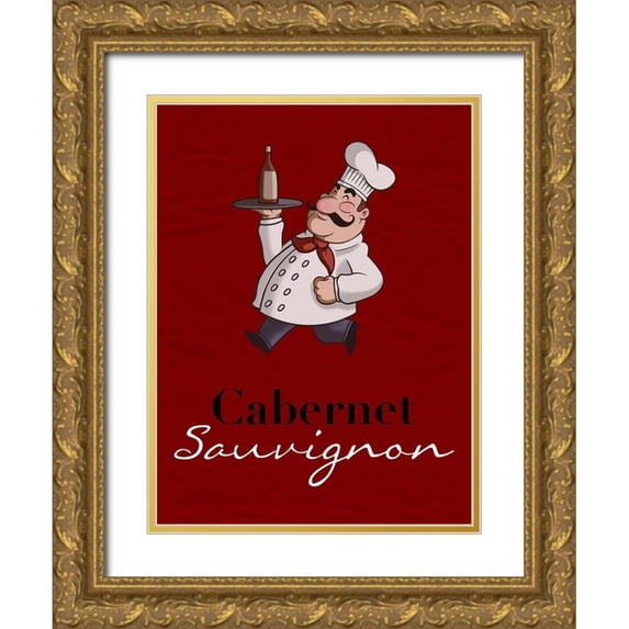 Prime, Marcus 25x32 Gold Ornate Wood Framed with Double Matting Museum Art Print Titled - Cabernet