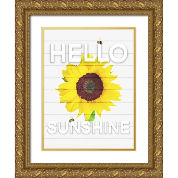 Prime, Marcus 25x32 Gold Ornate Wood Framed with Double Matting Museum Art Print Titled - Hello Sunsine 1