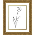 thumbnail image 1 of Prime, Marcus 25x32 Gold Ornate Wood Framed with Double Matting Museum Art Print Titled - Paper Tulip 2, 1 of 4