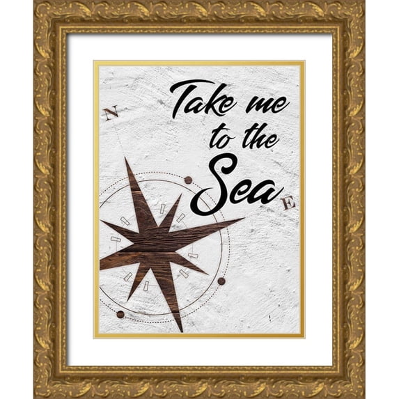 Prime, Marcus 25x32 Gold Ornate Wood Framed with Double Matting Museum Art Print Titled - To The Sea 1