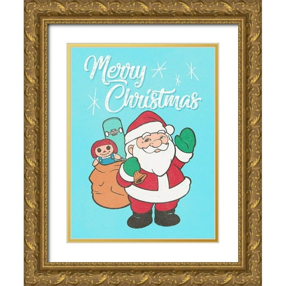 Prime, Marcus 25x32 Gold Ornate Wood Framed with Double Matting Museum Art Print Titled - Vintage Christmas