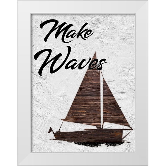Prime, Marcus 25x32 White Modern Wood Framed Museum Art Print Titled - Make Waves 1