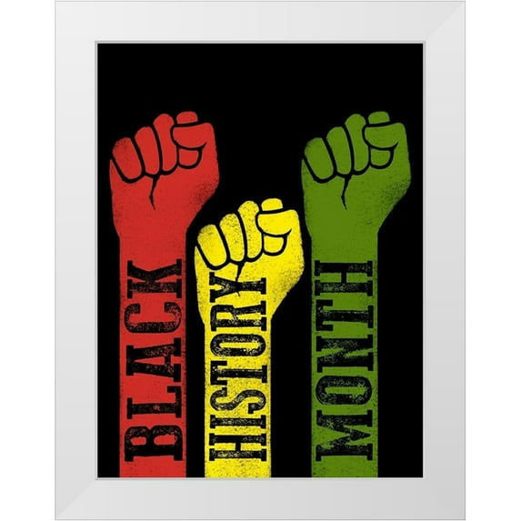 Prime, Marcus 25x32 White Modern Wood Framed Museum Art Print Titled - Proudful Fist