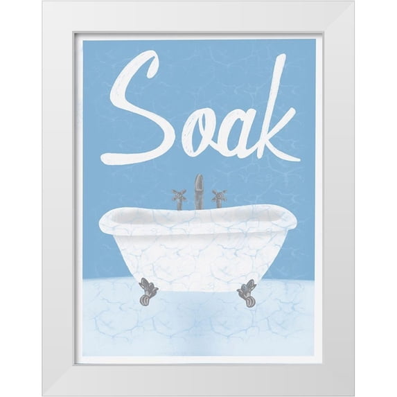 Prime, Marcus 25x32 White Modern Wood Framed Museum Art Print Titled - Relaxing Soak 1