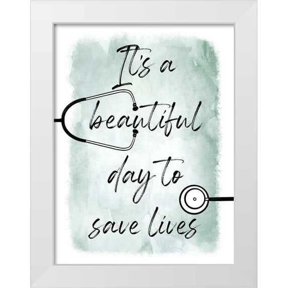 Prime, Marcus 25x32 White Modern Wood Framed Museum Art Print Titled - Saving Lives 1
