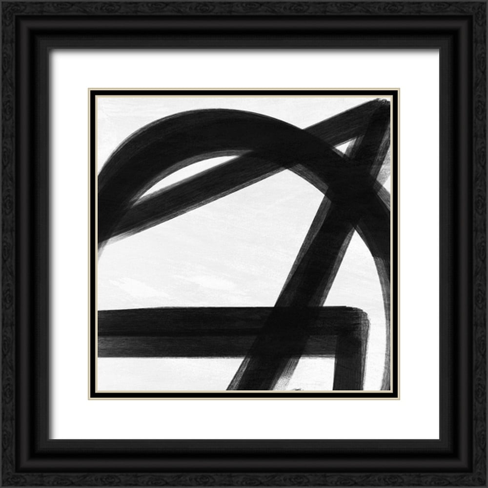 Prime, Marcus 26x26 Black Ornate Wood Framed with Double Matting Museum ...