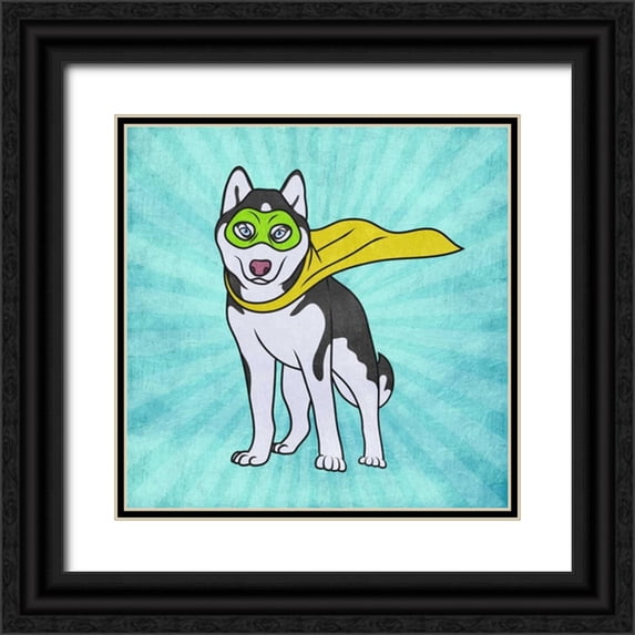 Prime, Marcus 26x26 Black Ornate Wood Framed with Double Matting Museum Art Print Titled - Husky Power