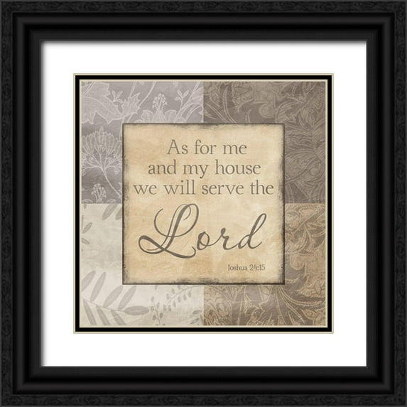 Prime, Marcus 26x26 Black Ornate Wood Framed with Double Matting Museum Art Print Titled - Serve The Lord