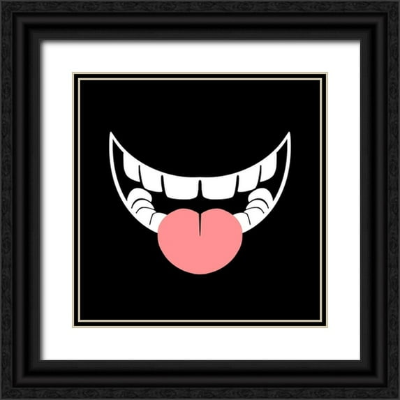 Prime, Marcus 26x26 Black Ornate Wood Framed with Double Matting Museum Art Print Titled - Smiling 1