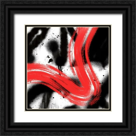 Prime, Marcus 26x26 Black Ornate Wood Framed with Double Matting Museum Art Print Titled - Urban Chaos 4