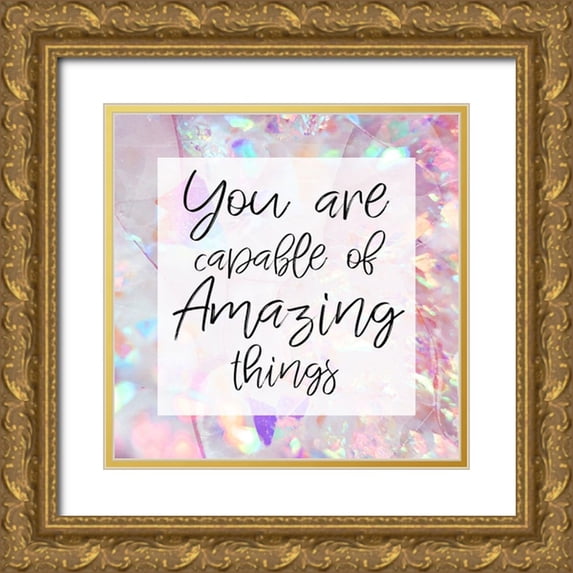 Prime, Marcus 26x26 Gold Ornate Wood Framed with Double Matting Museum Art Print Titled - Amazing Gems 1
