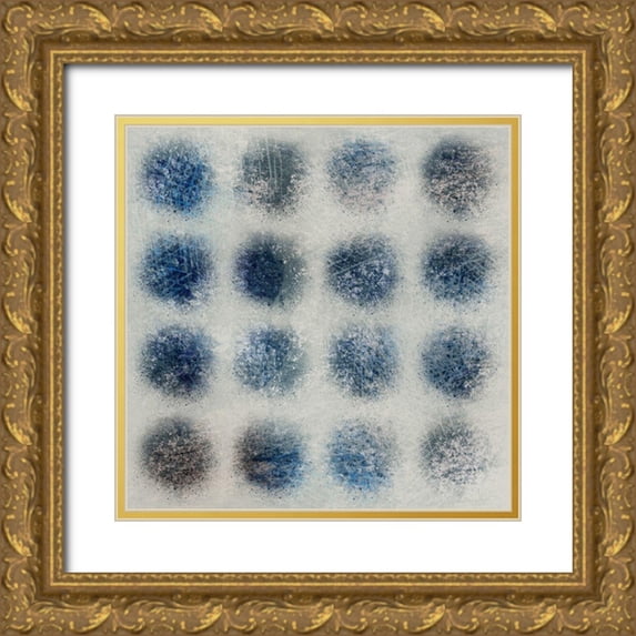 Prime, Marcus 26x26 Gold Ornate Wood Framed with Double Matting Museum Art Print Titled - Arranged Droplets
