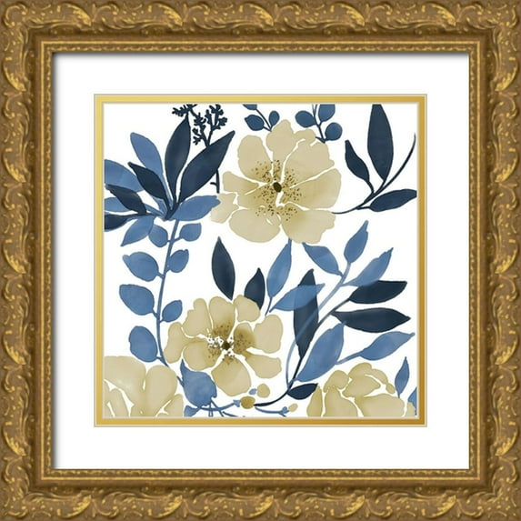 Prime, Marcus 26x26 Gold Ornate Wood Framed with Double Matting Museum Art Print Titled - Mid Day Bouquet 1