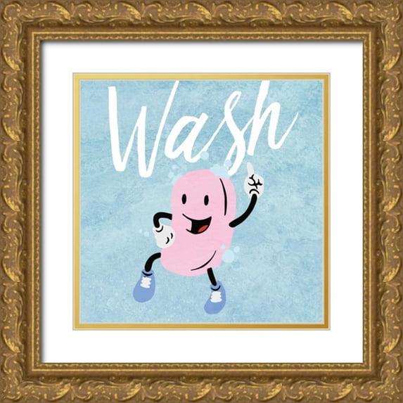 Prime, Marcus 26x26 Gold Ornate Wood Framed with Double Matting Museum Art Print Titled - Soap Dance