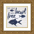thumbnail image 1 of Prime, Marcus 26x26 Gold Ornate Wood Framed with Double Matting Museum Art Print Titled - Swim Free 1, 1 of 4