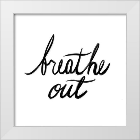 Prime, Marcus 26x26 White Modern Wood Framed Museum Art Print Titled - Breathe Out
