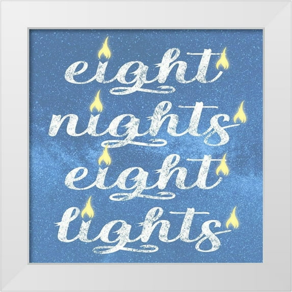 Prime, Marcus 26x26 White Modern Wood Framed Museum Art Print Titled - Eight Lights 2
