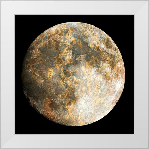 Prime, Marcus 26x26 White Modern Wood Framed Museum Art Print Titled - Lunar Metallics 1