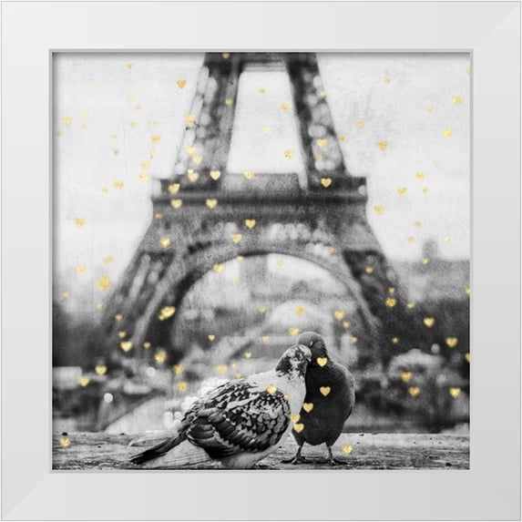 Prime, Marcus 26x26 White Modern Wood Framed Museum Art Print Titled - Paris Love 1