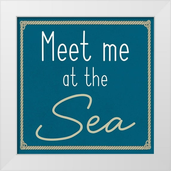Prime, Marcus 26x26 White Modern Wood Framed Museum Art Print Titled - Sea Meet